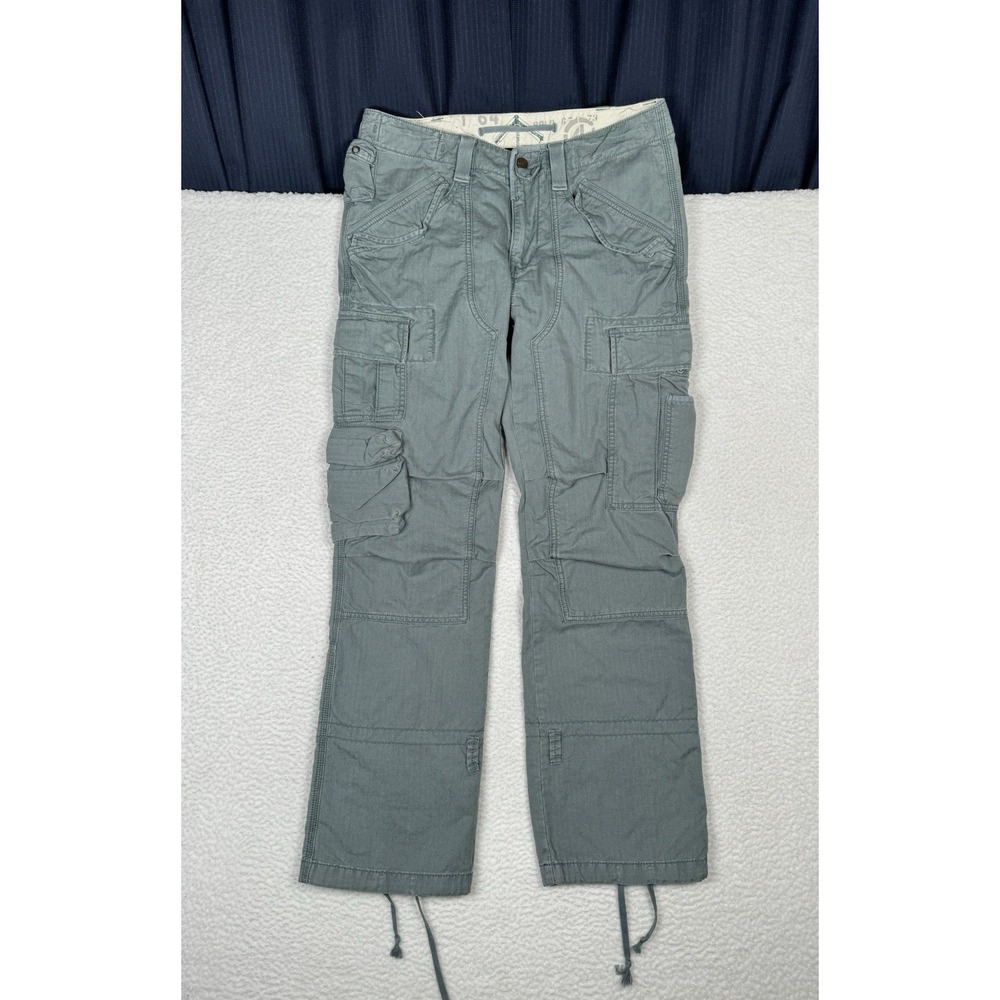 Vintage RALPH LAUREN Utility Cargo Pants Paratrooper 33x32 (33x31) Gray Blue